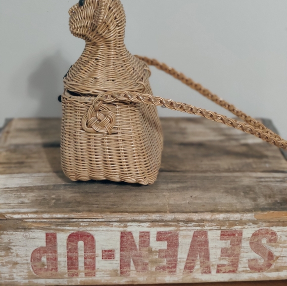 50s epic Monkey wicker purse by Simon authentic vintage RARE 1950s mid century - Picture 10 of 14